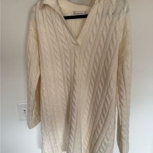 Abercrombie & Fitch Ivory Knit Dress